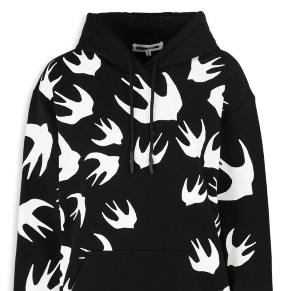 MCQ ALEXANDER MCQUEEN Metal Logo Pullover Hoodie - Black NWT ( UNISEX )